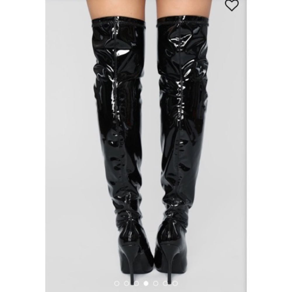 Fashion Nova See That Glare Heeled Boot